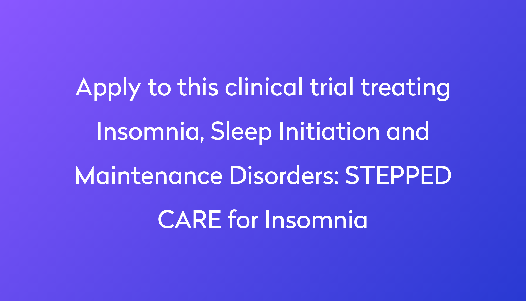 stepped-care-for-insomnia-clinical-trial-2022-power